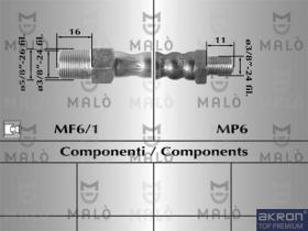 Akron Malò 8245 - T.FRENO ANT. PEUGEOT 404-504